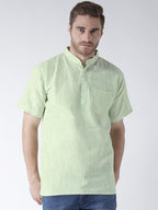 RIAG Men's Green Cotton Short Ethnic Kurta | Grocsy