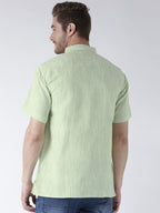 RIAG Men's Green Cotton Short Ethnic Kurta | Grocsy
