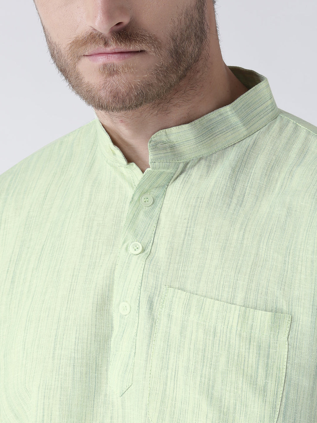 RIAG Men's Green Cotton Short Ethnic Kurta | Grocsy