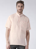 RIAG Men's Beige Cotton Short Ethnic Kurta | Grocsy