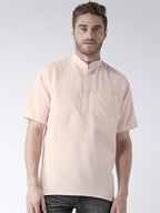 RIAG Men's Beige Cotton Short Ethnic Kurta | Grocsy