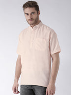 RIAG Men's Beige Cotton Short Ethnic Kurta | Grocsy