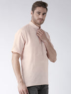 RIAG Men's Beige Cotton Short Ethnic Kurta | Grocsy
