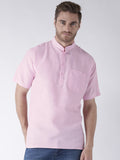 RIAG Men's Pink Cotton Short Ethnic Kurta | Grocsy