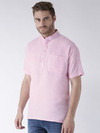 RIAG Men's Pink Cotton Short Ethnic Kurta | Grocsy