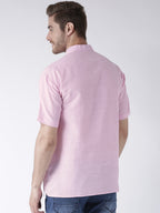 RIAG Men's Pink Cotton Short Ethnic Kurta | Grocsy