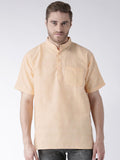 RIAG Men's Beige Cotton Short Ethnic Kurta | Grocsy