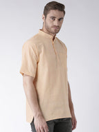 RIAG Men's Beige Cotton Short Ethnic Kurta | Grocsy