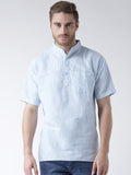 RIAG Men's Blue Cotton Short Ethnic Kurta | Grocsy