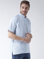 RIAG Men's Blue Cotton Short Ethnic Kurta | Grocsy