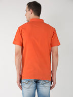 RIAG Men's Orange Cotton Short Ethnic Kurta | Grocsy