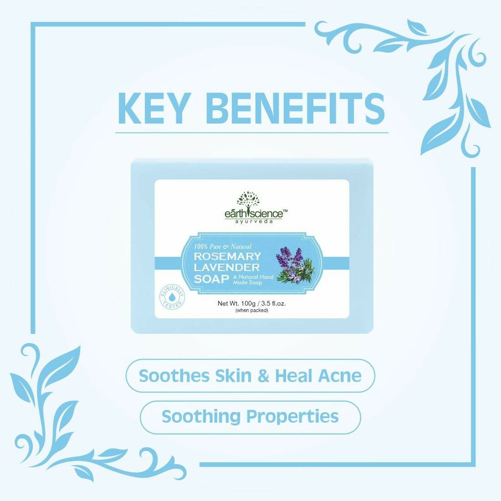Earth Science Ayurveda Rosemary Lavender Bath Soap | Grocsy