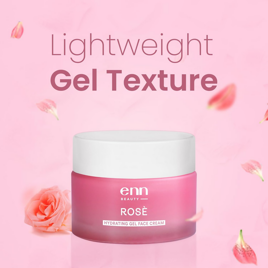 Enn Rose Ultra Light Hydrating Gel Face Cream Moisturizer For Soft & Glowing Skin With Rose Oil | Grocsy