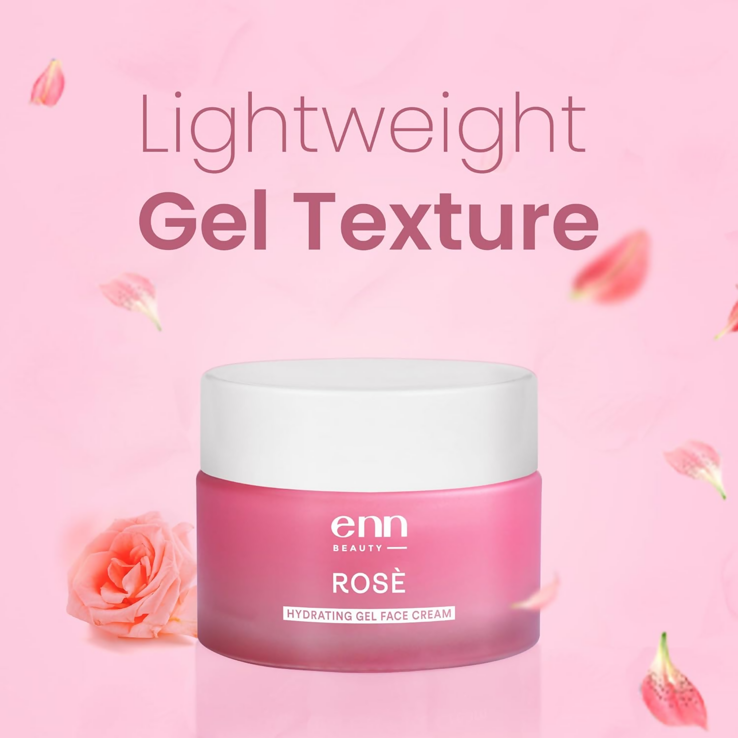 Enn Rose Ultra Light Hydrating Gel Face Cream Moisturizer For Soft & Glowing Skin With Rose Oil | Grocsy