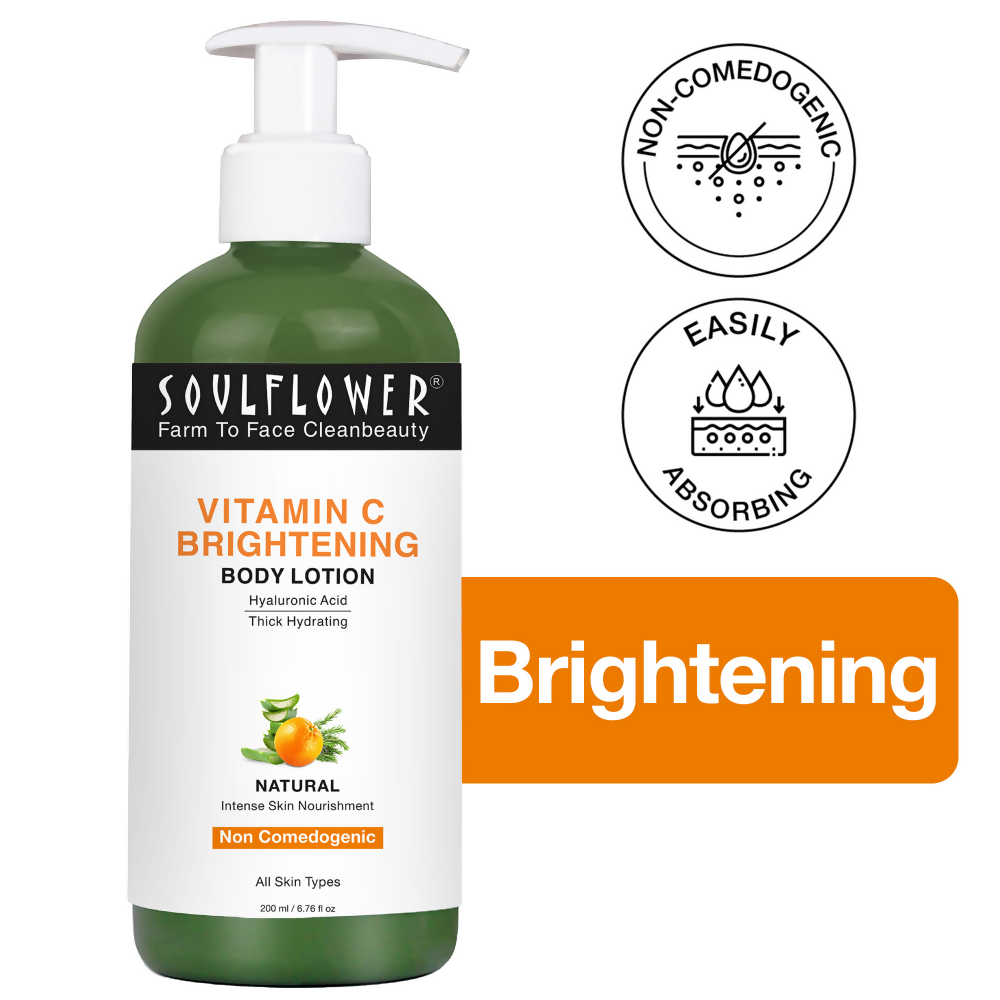 Soulflower Vitamin C Brightening Body Lotion | Grocsy