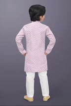 Neera Trendz Pink Cotton Thread Embroidery Kid's Kurta Pajama | Grocsy
