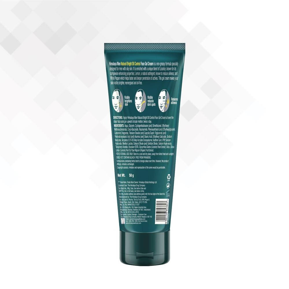 Himalaya Herbals Men Natural Bright Oil Control Face Gel Cream | Grocsy