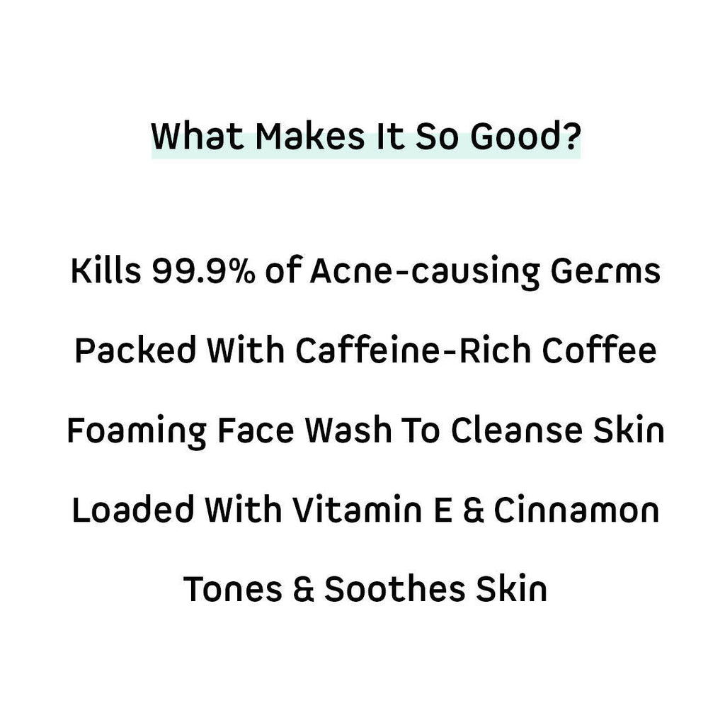mCaffeine Anti Acne Coffee Foaming Face Wash | Grocsy