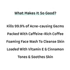 mCaffeine Anti Acne Coffee Foaming Face Wash | Grocsy