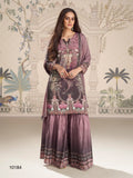 Aarshi Fashions Lilac Heavy Crepe Digital Print Full Stitched Palazzo Suits | Grocsy