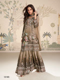 Aarshi Fashions Brown Heavy Crepe Digital Print Full Stitched Palazzo Suits | Grocsy