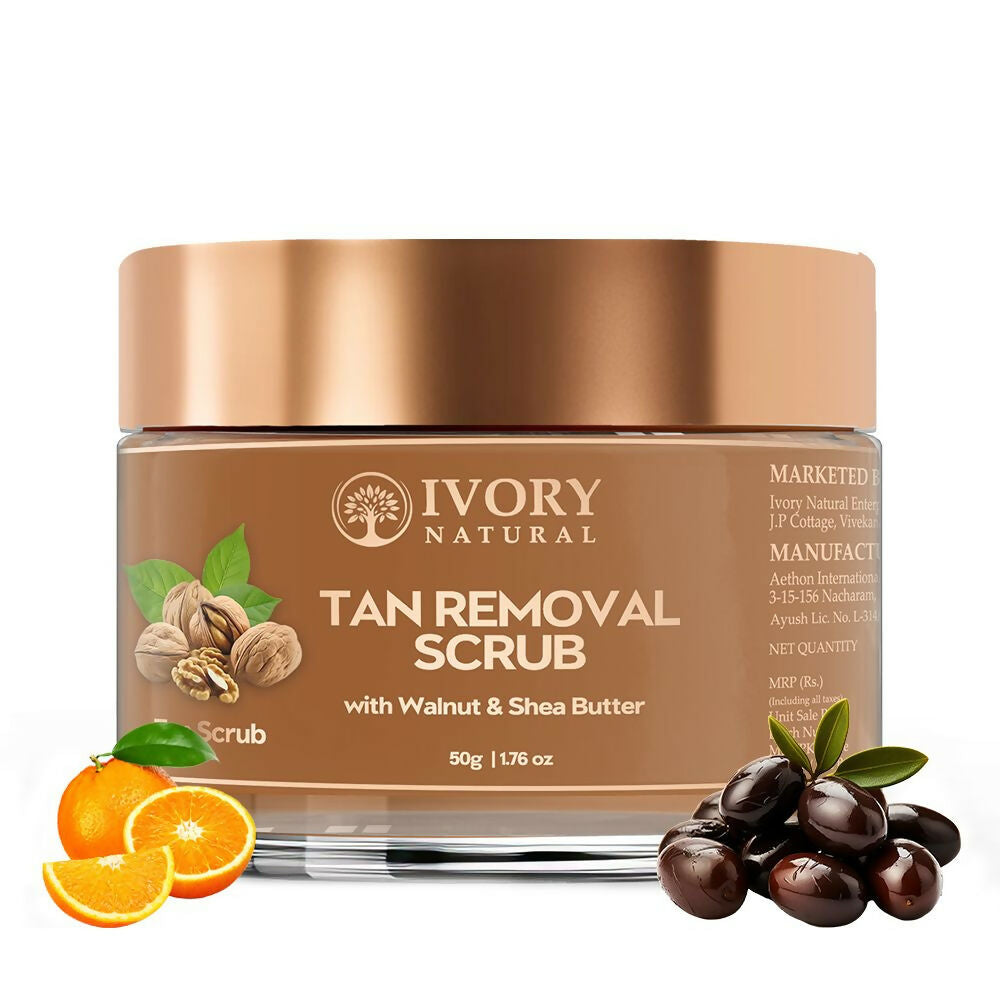 Ivory Natural Tan Scrub , Reduce Tan, Restores Radiant Skin Glow | Grocsy
