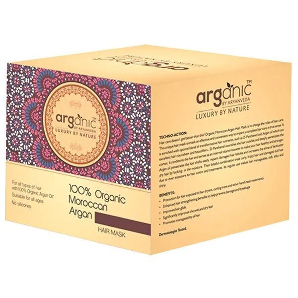Aaryanveda Aganic 100% Organic Moroccan Argan Hair Mask | Grocsy