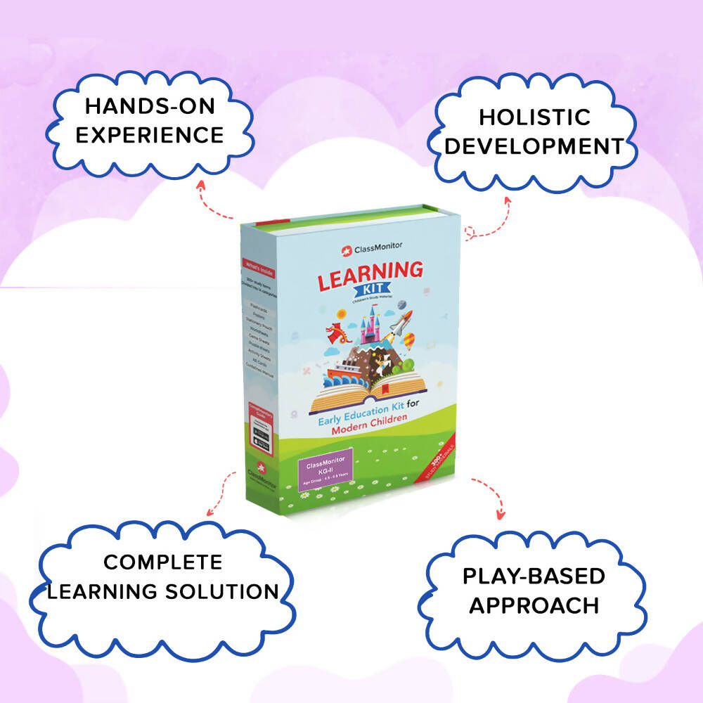 ClassMonitor KG2 Preschool Learning Educational Kit includes 300+ Early Learning Activity Sheets for kids of Age 4.5 - 5.5 Years | Grocsy