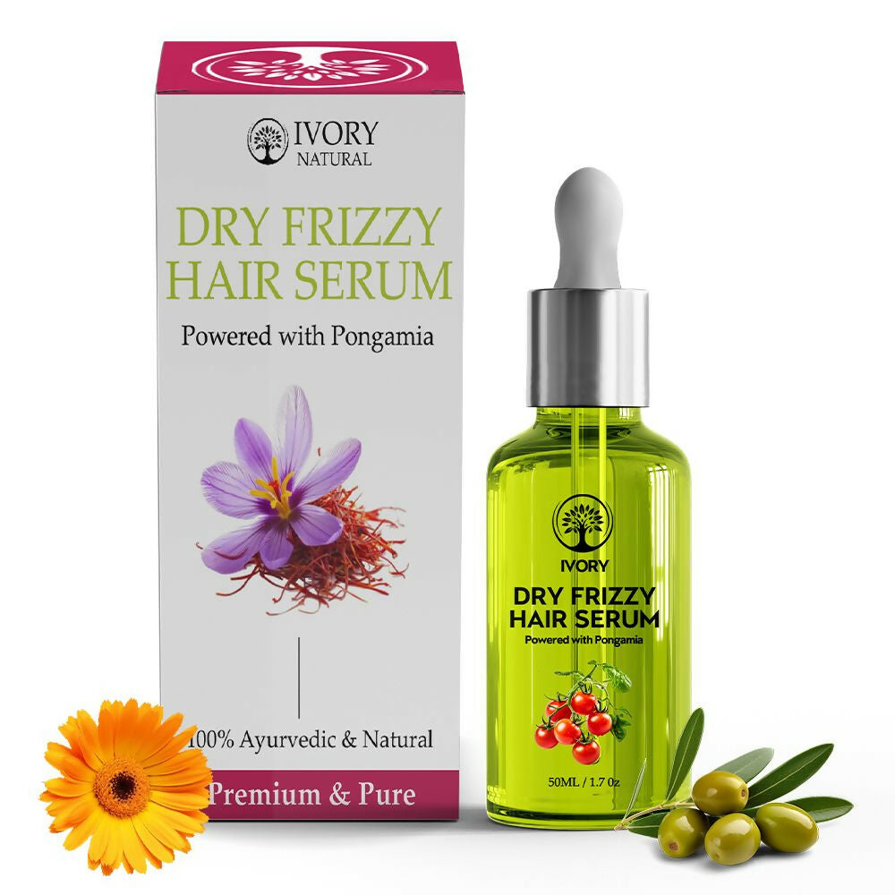 Ivory Natural Dry Frizzy Hair Serum Moisturizes Dry Strands, Detangles Hair | Grocsy