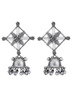 Joban Fashion Women Ghungroo Style Silver Tone Brass Jhumka | Grocsy