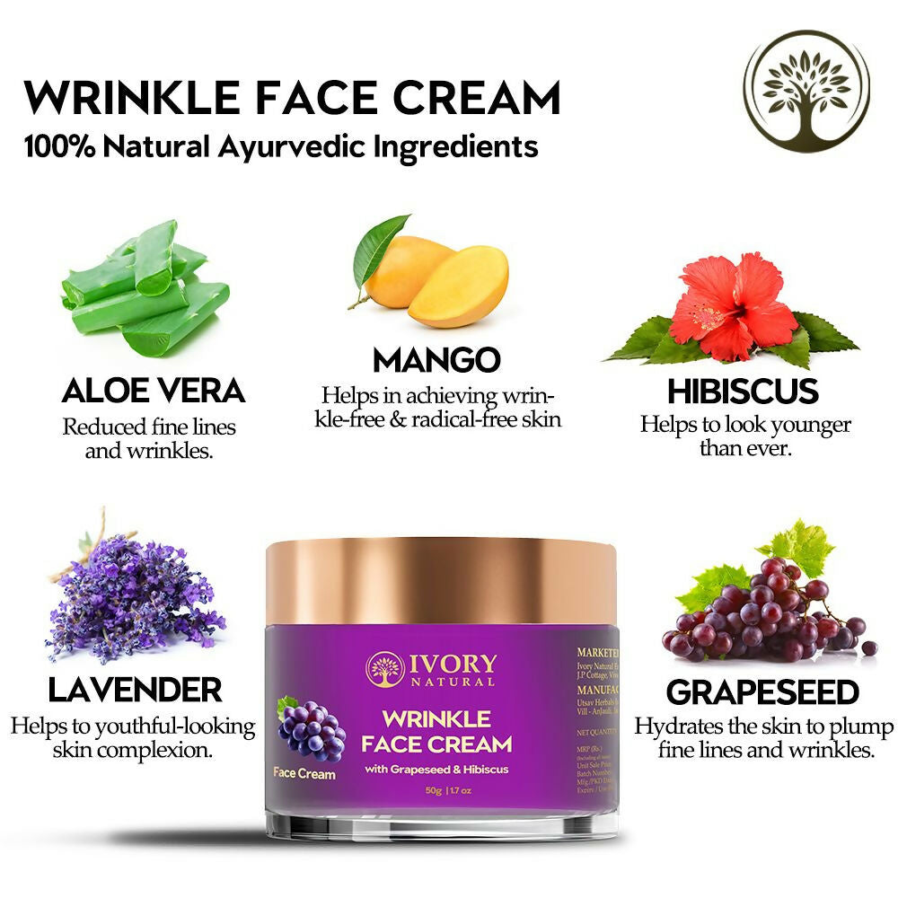 Ivory Natural Wrinkle Face Cream For More Radiant And Youthful Look | Grocsy