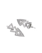 VOJ Silver Plated AD Studded Designer Handcrafted Jewellery Set | Grocsy