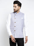 Jompers Men's Blue Nehru Jacket | Grocsy