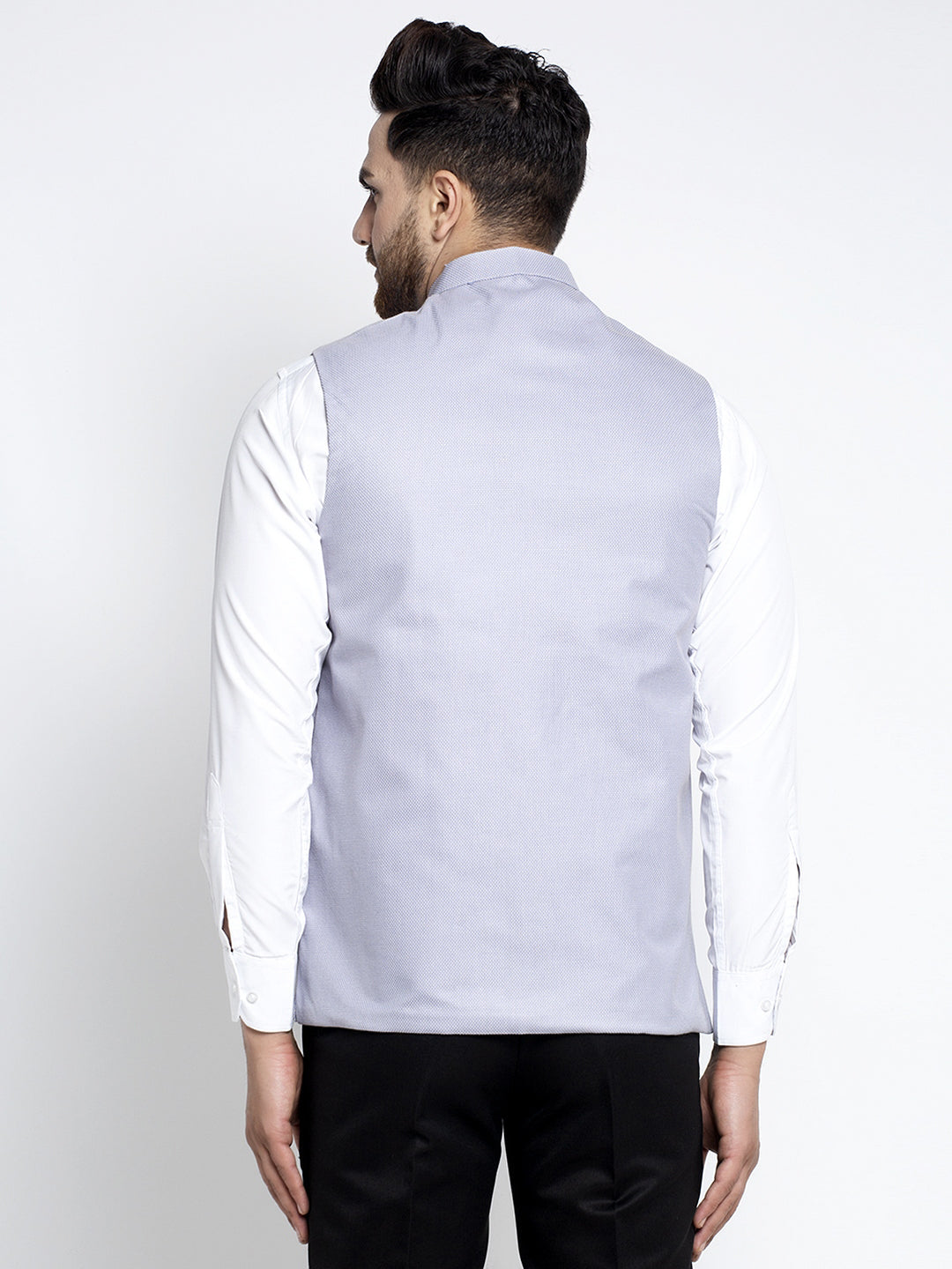 Jompers Men's Blue Nehru Jacket | Grocsy