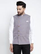 Jompers Men's Purple Nehru Jacket | Grocsy