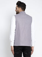 Jompers Men's Purple Nehru Jacket | Grocsy