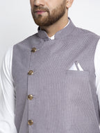 Jompers Men's Purple Nehru Jacket | Grocsy
