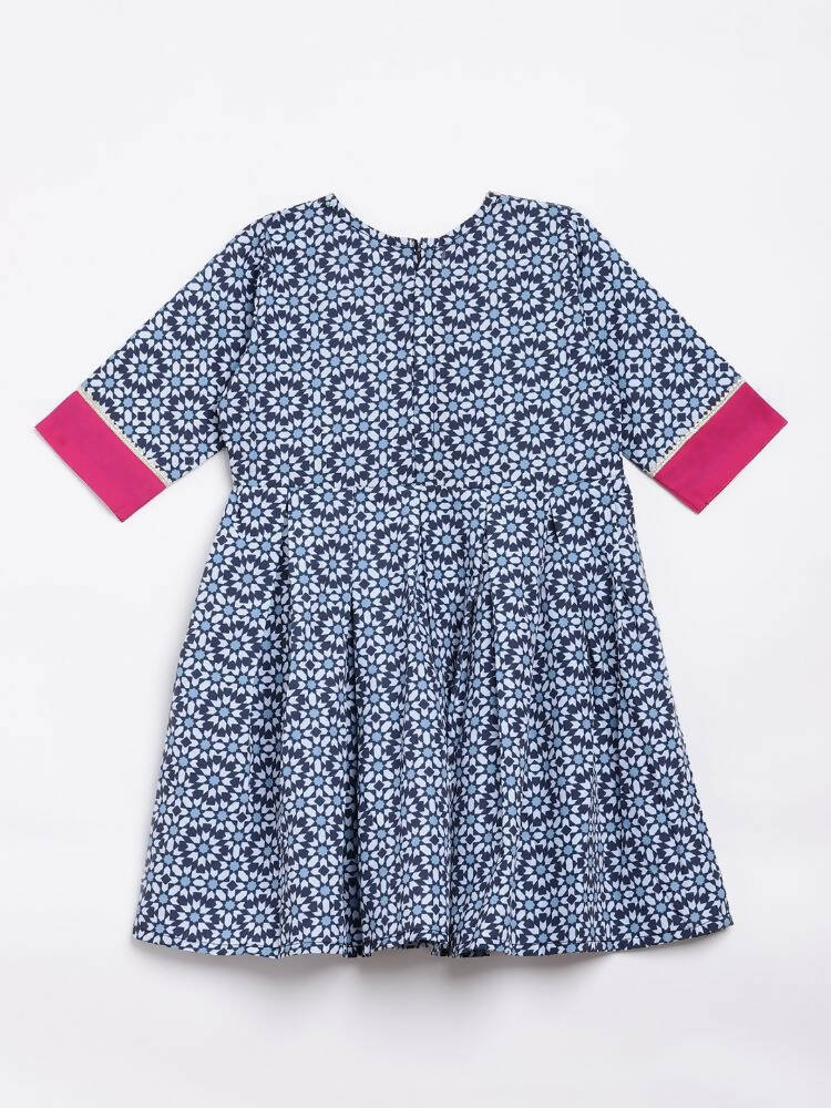 Ahalyaa Multi Crepe Printed Kids Kurta Sharara Set With Dupatta For Girls | Grocsy