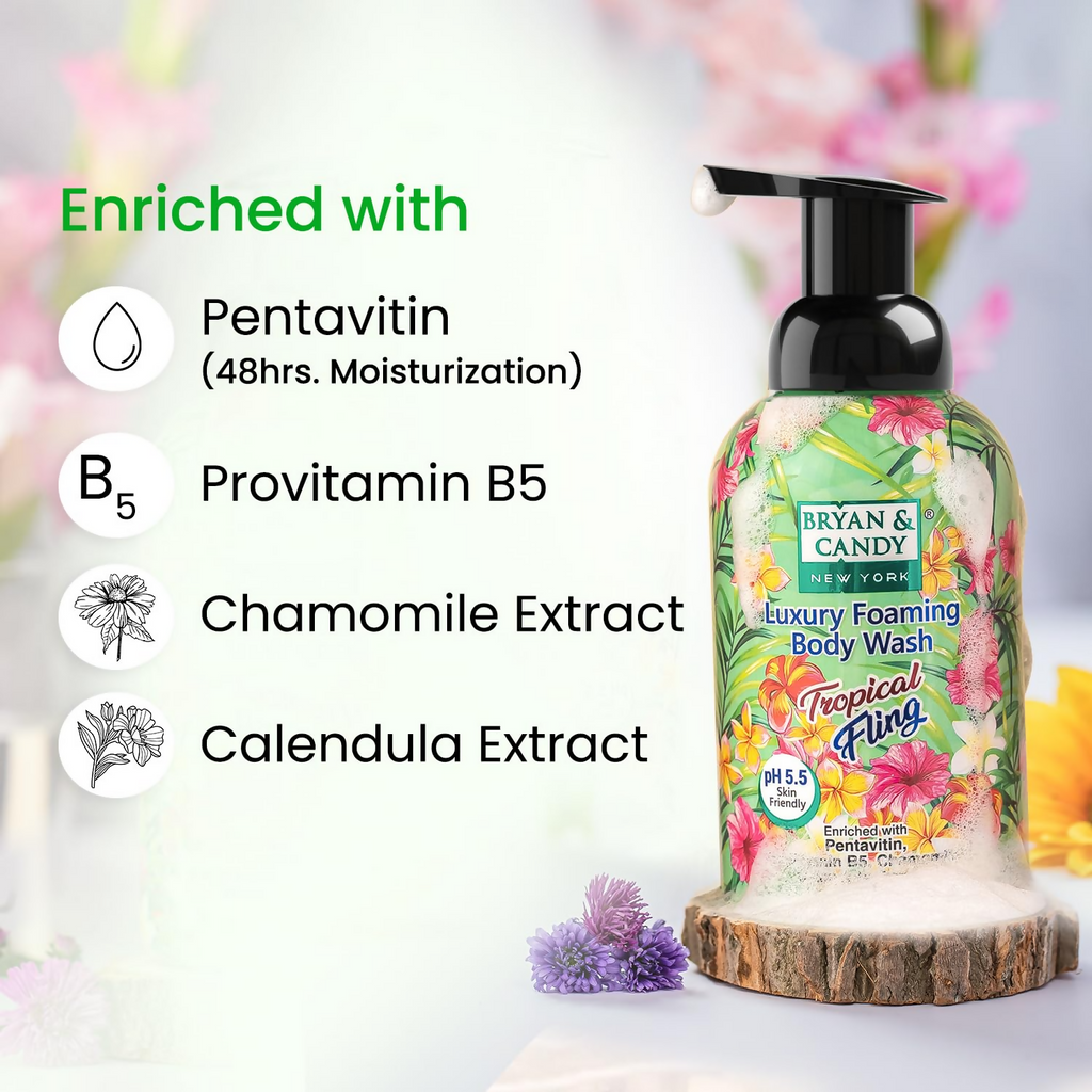 Bryan & Candy Luxury Foaming Body Wash - Tropical Fling | Grocsy