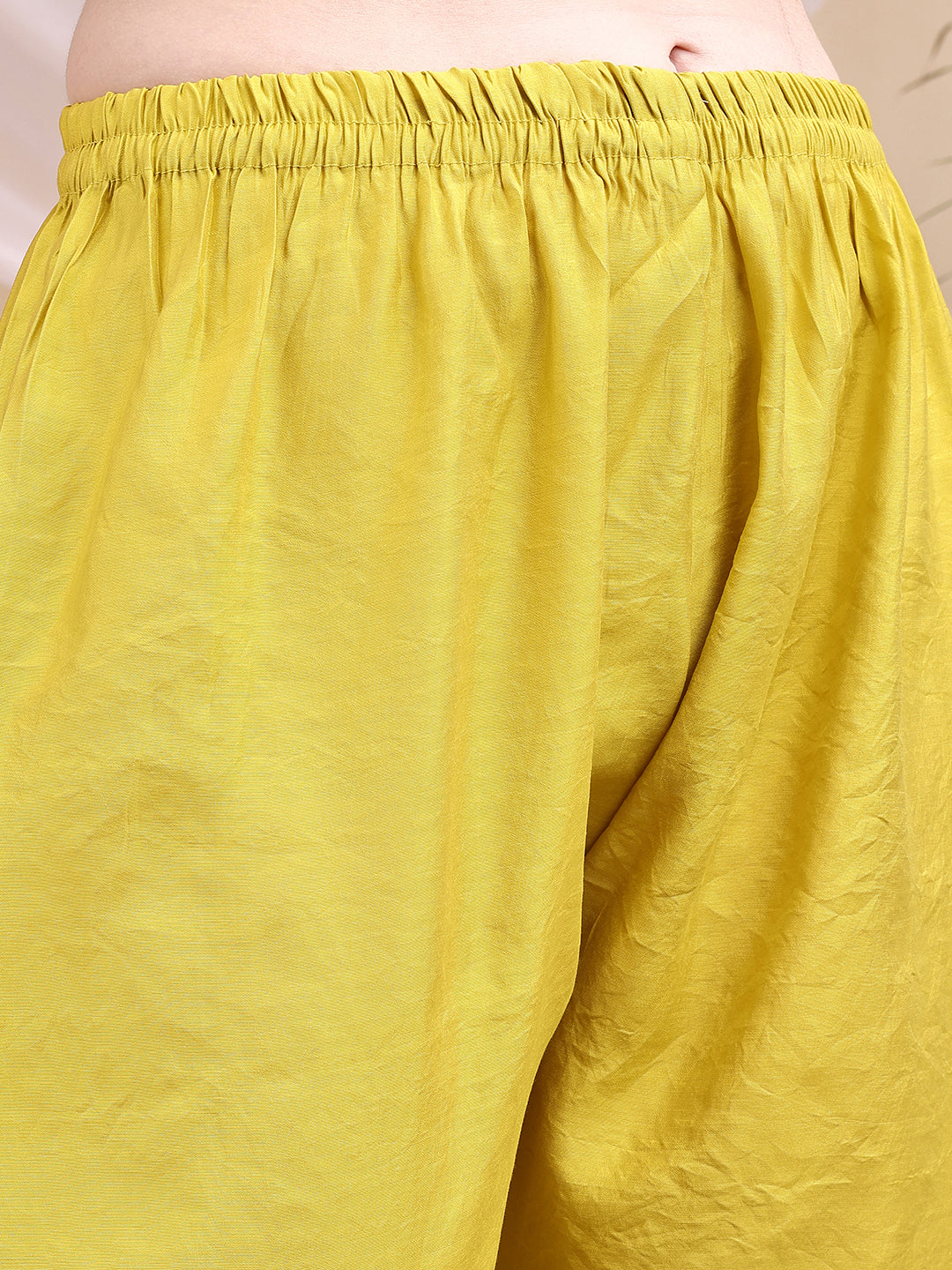 Embroidered Kurta With Pant & Printed Dupatta, Yellow - Hiral Fashion | Grocsy