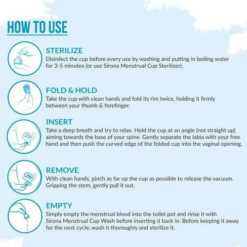 Sirona Reusable Menstrual Cup with Pouch | Grocsy