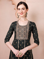 Nayra Cut Embroidered Kurta With Pant And Dupatta Set, Multicolor - Hiral Fashion | Grocsy