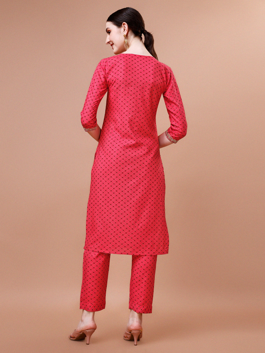 Printed & Embroidered Kurta With Pant And Dupatta Set, Multicolor - Hiral Fashion | Grocsy
