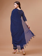Nyra Cut Embroidered Rayon Kurta With Pant & Dupatta, Multicolor - Hiral Fashion | Grocsy