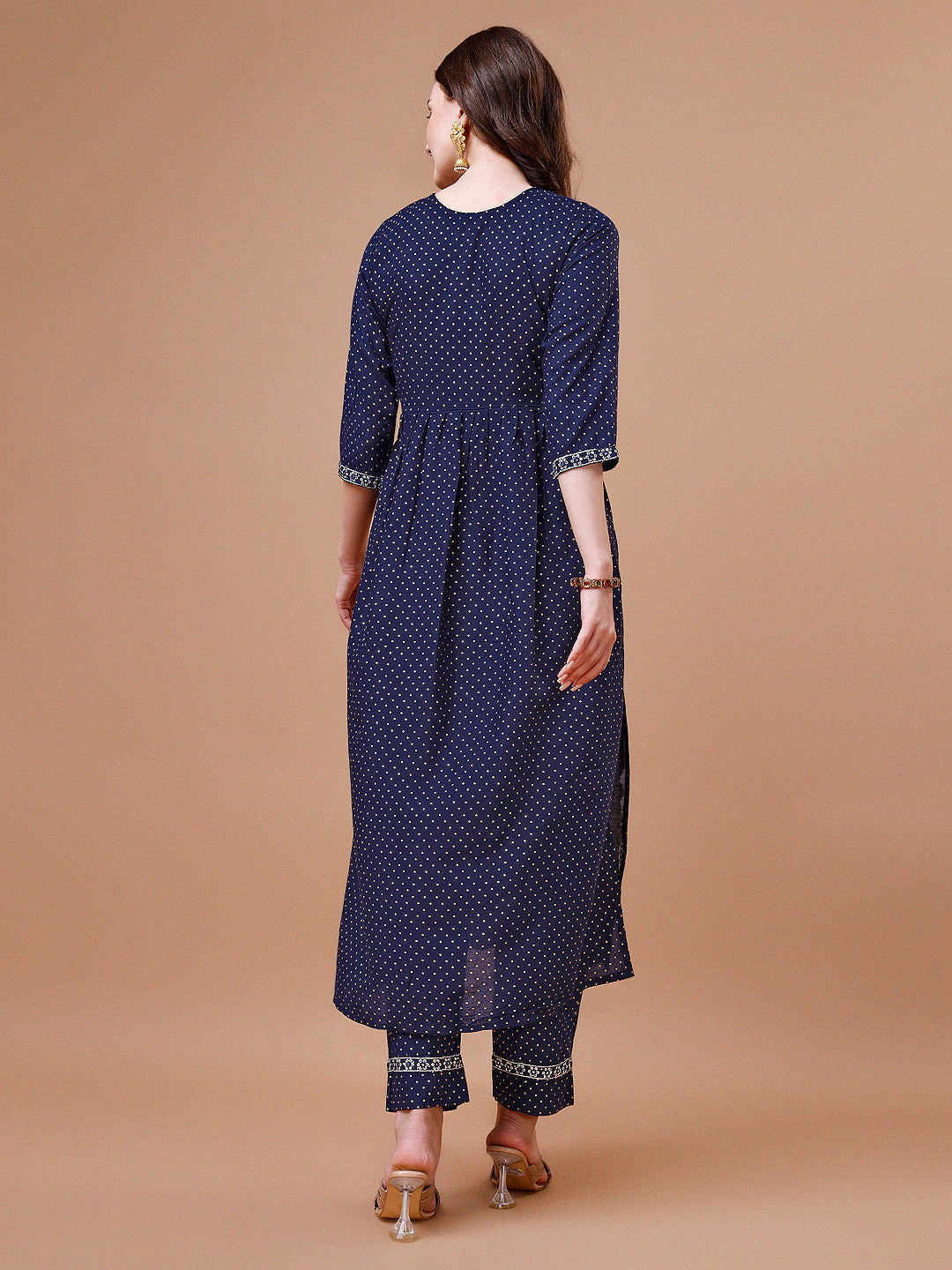 Nyra Cut Embroidered Rayon Kurta With Pant & Dupatta, Multicolor - Hiral Fashion | Grocsy
