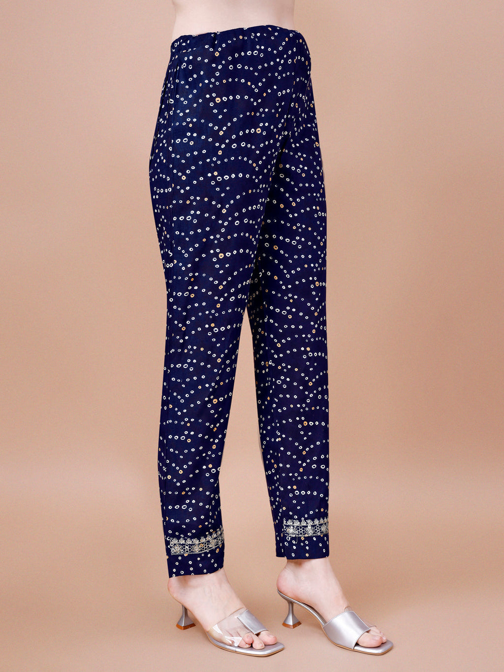 Embroidered & Bandhani Printed Kurta With Pant & Dupatta, Multicolor - Hiral Fashion | Grocsy