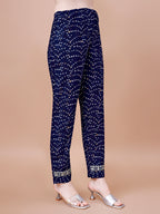 Embroidered & Bandhani Printed Kurta With Pant & Dupatta, Multicolor - Hiral Fashion | Grocsy