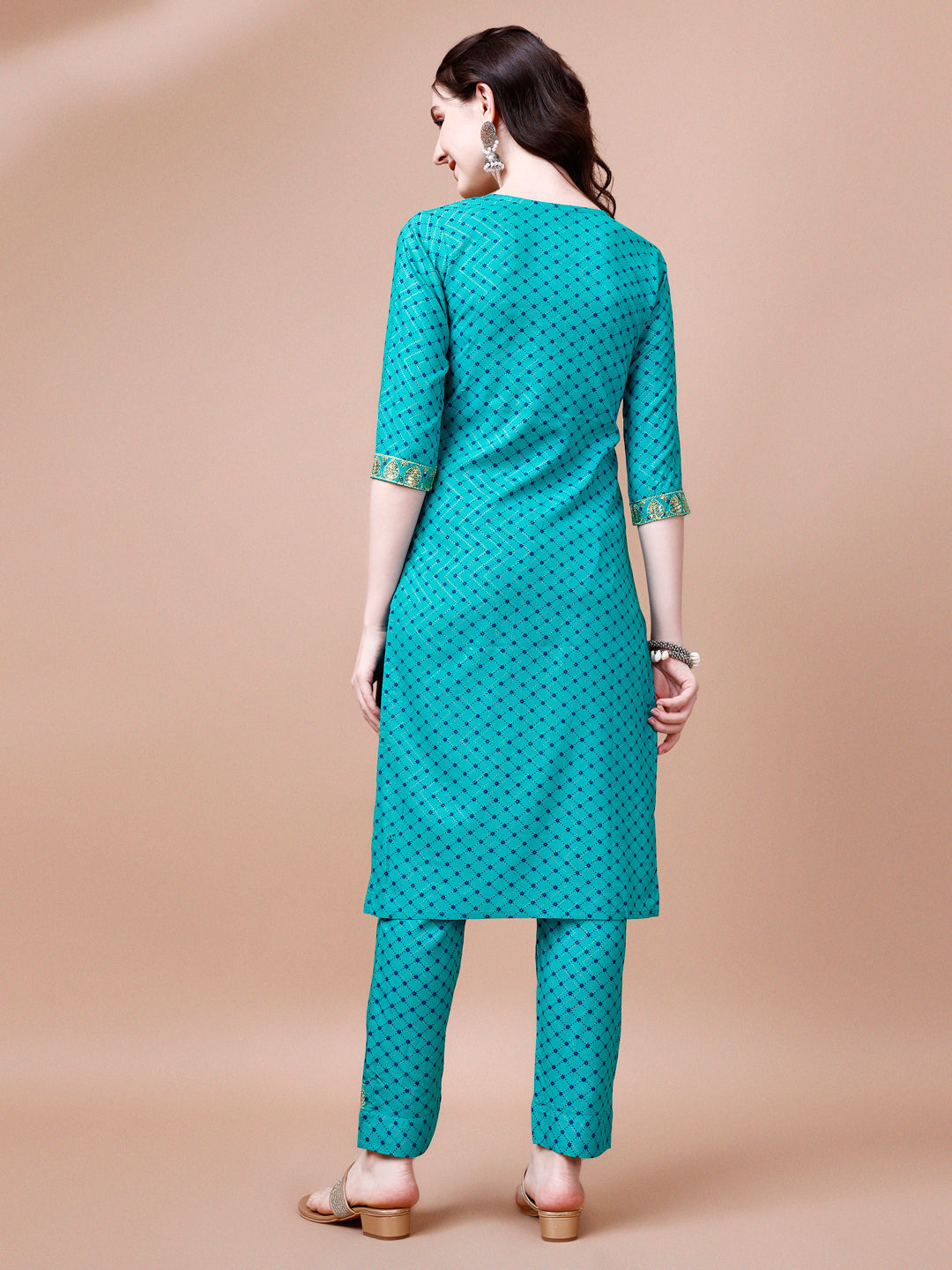 Embroidered & Quirky Printed Kurta With Pant & Dupatta, Multicolor - Hiral Fashion | Grocsy