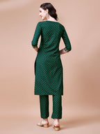 Embroidered & Quirky Printed Kurta With Pant & Dupatta, Multicolor - Hiral Fashion | Grocsy