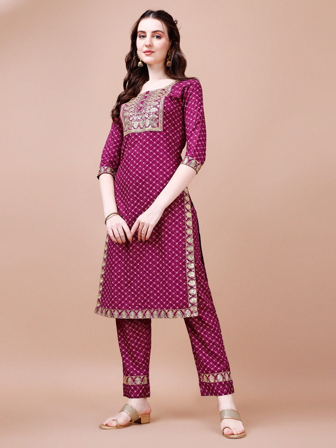 Embroidered & Quirky Printed Kurta With Pant & Dupatta, Multicolor - Hiral Fashion | Grocsy